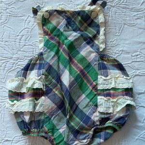 Ralph Lauren Multicolor Plaid Baby Outfit 3M